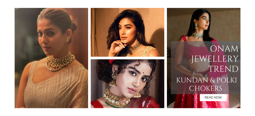 Onam Jewellery Trend Kundan and Polki Chokers