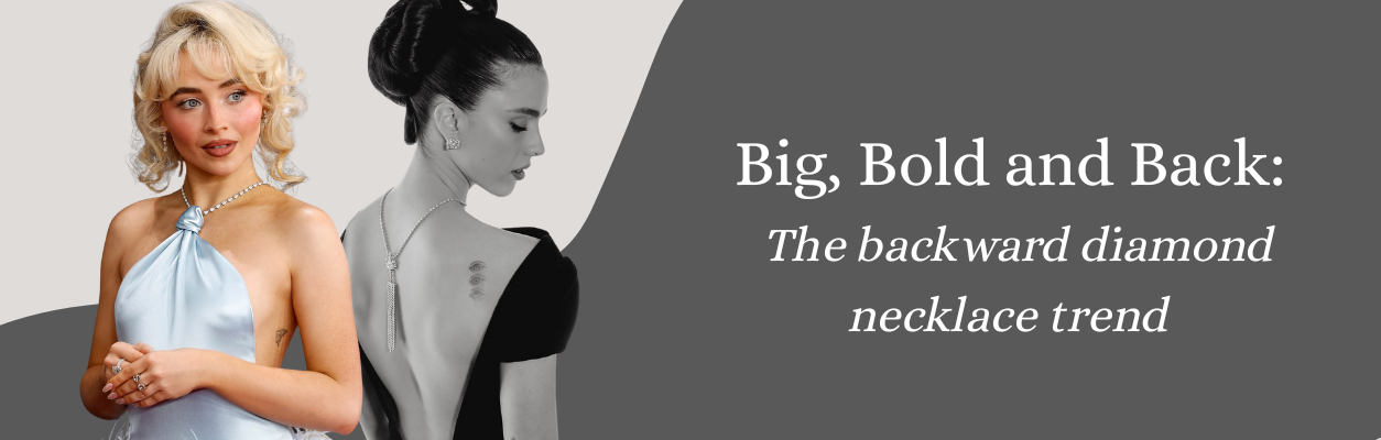 Big, Bold and Back:  The backward diamond necklace trend