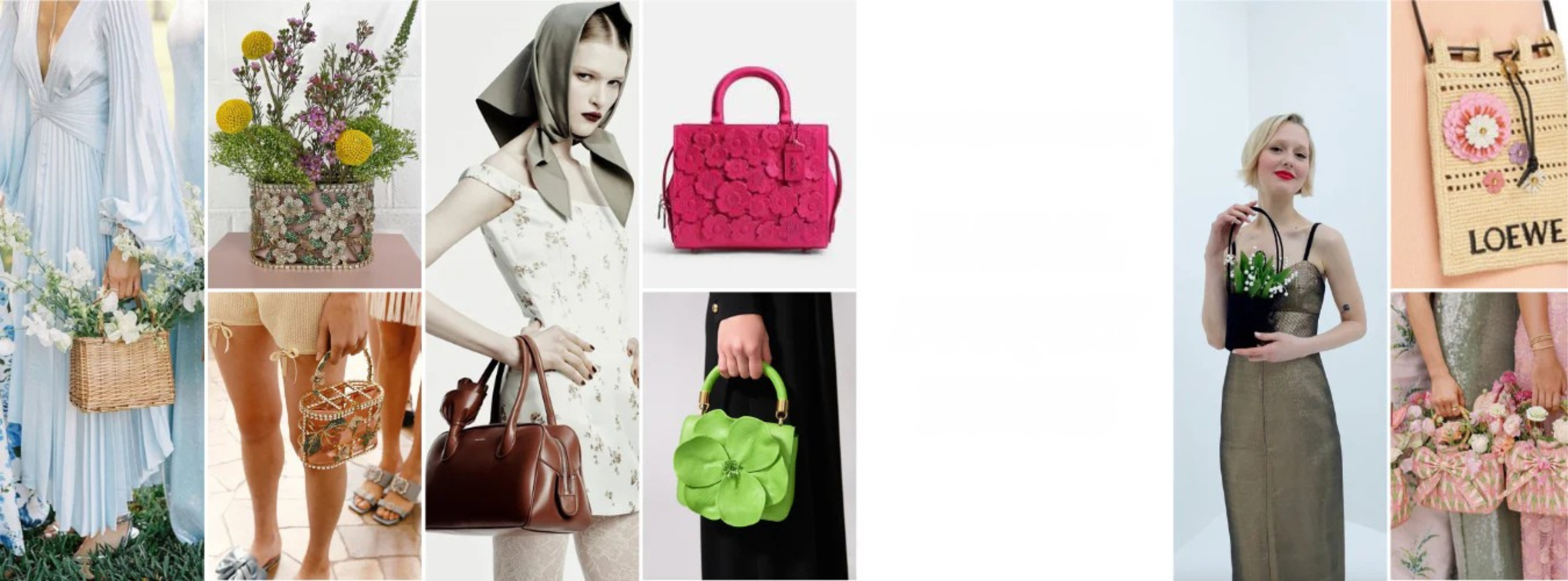 Blooms everywhere:  Floral Bouquet purses